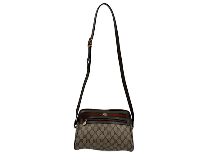 Brown Diamante Coated Canvas Ophidia Gucci Bag Cloth  ref.777789