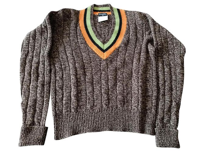 CHANEL - Pull en cachemire Marron