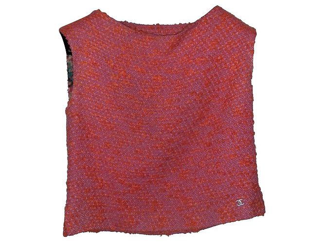 Chanel Top Rosa und Orange Pink