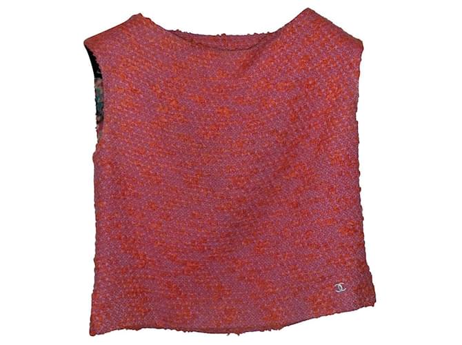 Chanel Tops Pink Orange Polyester Acrylic  ref.778011