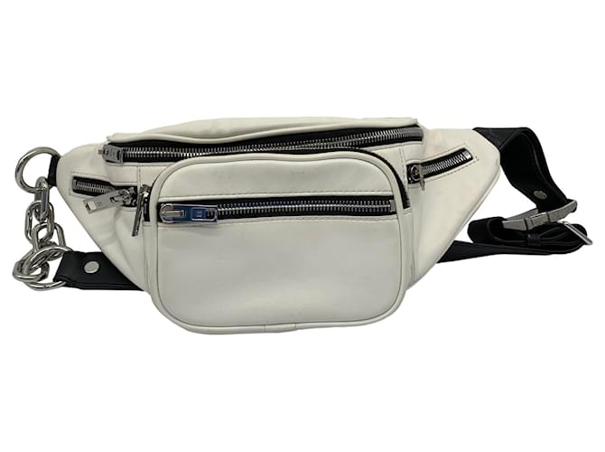 Alexander Wang White Leather Belt Bag Pony style calfskin ref.778086 Joli Closet