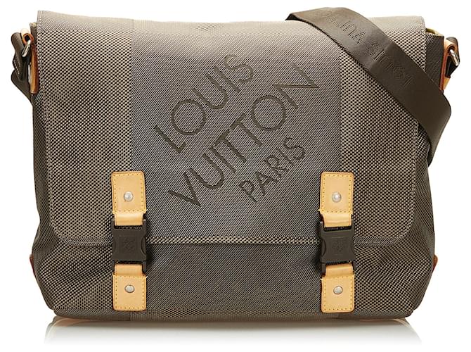 Louis Vuitton Brown Damier Geant Loup Messenger Bag Cloth Cloth