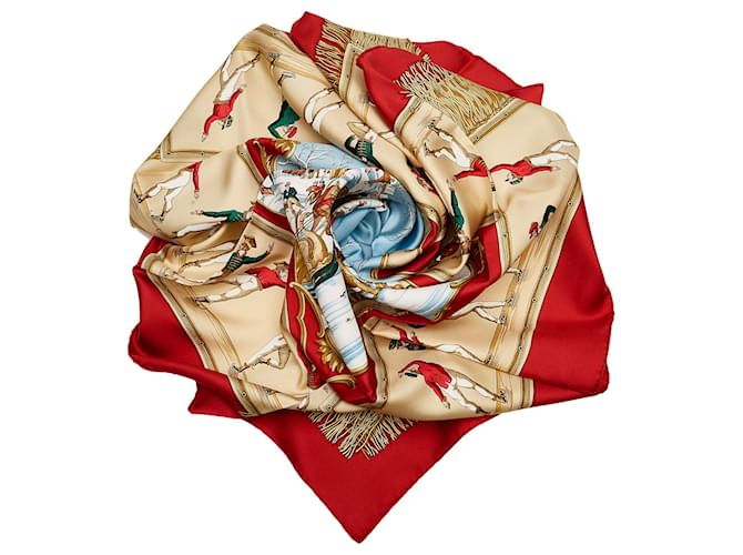 Hermès Foulard en soie Hermes Multi Les Plaisirs du Froid Tissu Multicolore  ref.778208