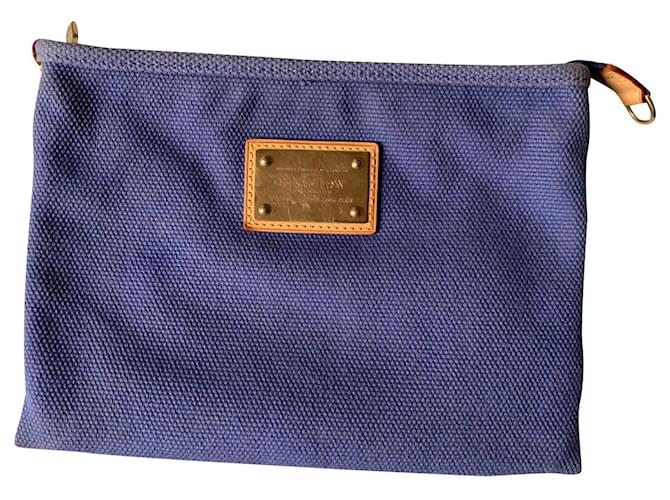Louis Vuitton Bolsa de algodón Azul claro  ref.778298