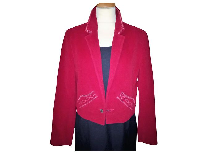Agnès b. AGNES B TRENDIGE WOLLJACKE T3 ODER T40/42 Rot