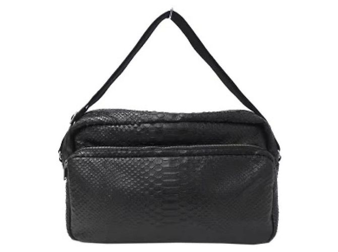 Saint Laurent bag men's shoulder bag python shawl Black