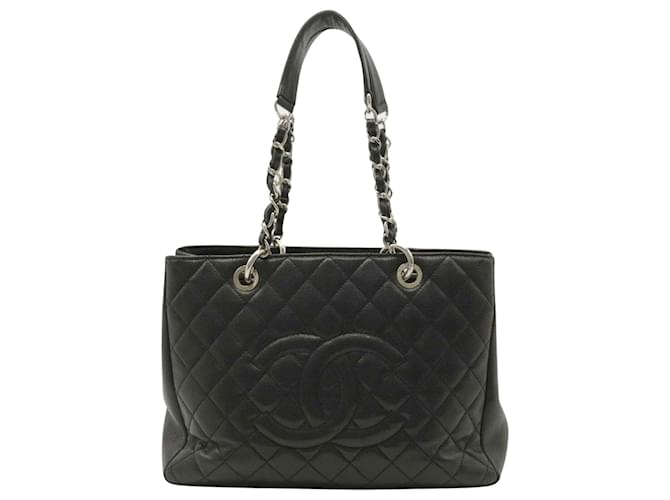 Chanel shopping Black Leather  ref.778512