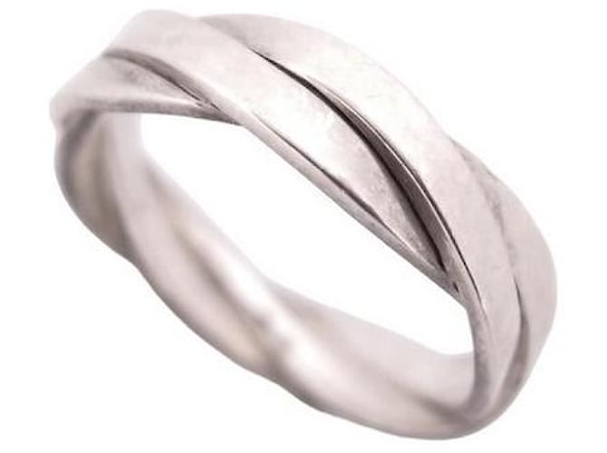 DAVID YURMAN TWISTED CABLE R RING25567STERLING SILVER MSS T70 SILVER RING Silvery  ref.778532