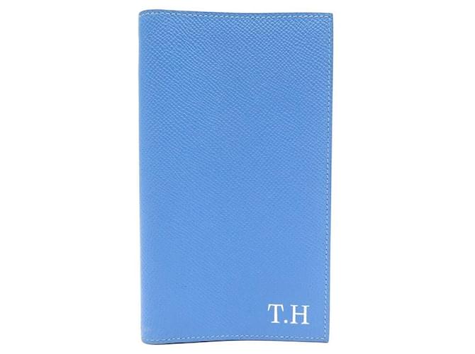 Hermès NEW HERMES AGENDA HOLDER IN BLUE EPSOM LEATHER + NOTEBOOK HOLDER REFILL  ref.778539