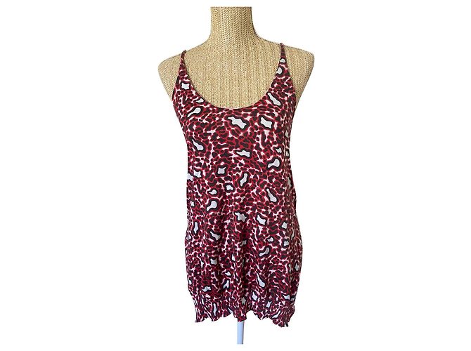 Stella Mc Cartney Stella McCartney Canotta Senza Maniche in Cotone Nero Bianco Rosso