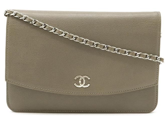 Timeless Chanel - Grey Leather  ref.778946