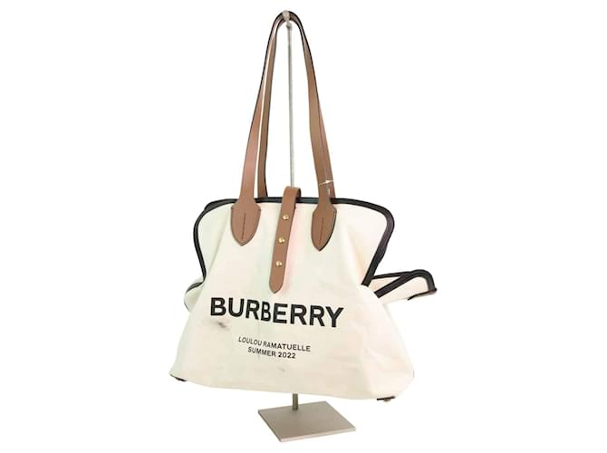 BURBERRY: bag in fabric - Beige