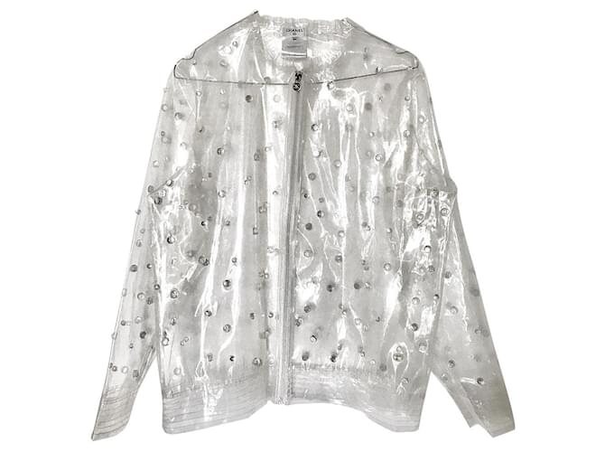 Chanel Crystal PVC jacket Polyurethane  ref.779495