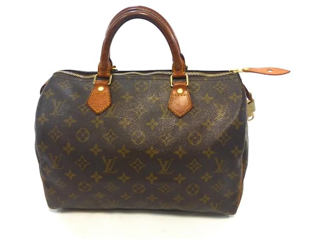 Louis Vuitton Speedy 30 monogram Brown Leather  ref.779547