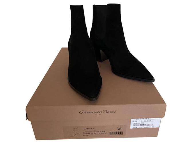 Gianvito Rossi ankle boots Black Leather  ref.779594