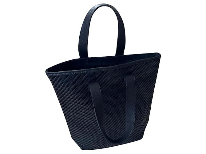 Hermès Ahmedabad PM Black Leather Polyester  ref.779600