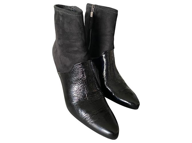 Botines Prada de piel negra Negro