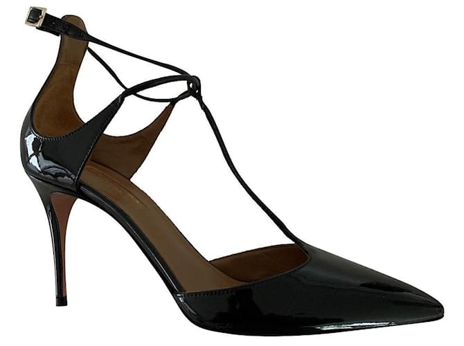 Aquazzura Heels Black Patent leather  ref.779655