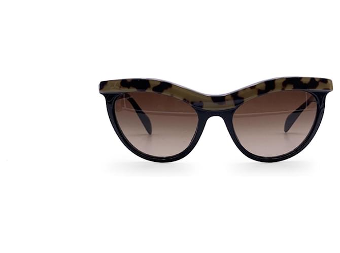 Prada Black Cat Eye SPR06P Sunglasses 54/19 140MM Acetate  ref.779681