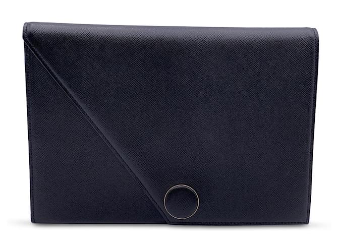 Yves Saint Laurent Vintage Black Leather Handbag Clutch Bag  ref.779748