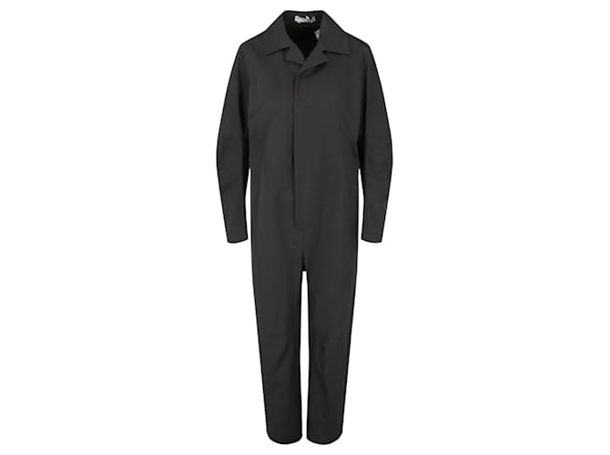 Bottega Veneta Knit Long Sleeve Jumpsuit Grey Cotton  ref.779779
