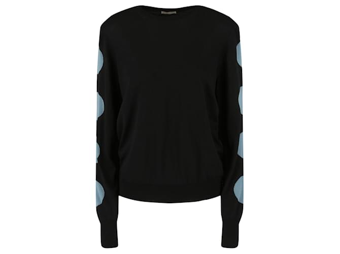 Bottega Veneta Arm Dot Printed Wool Sweater Black  ref.779971