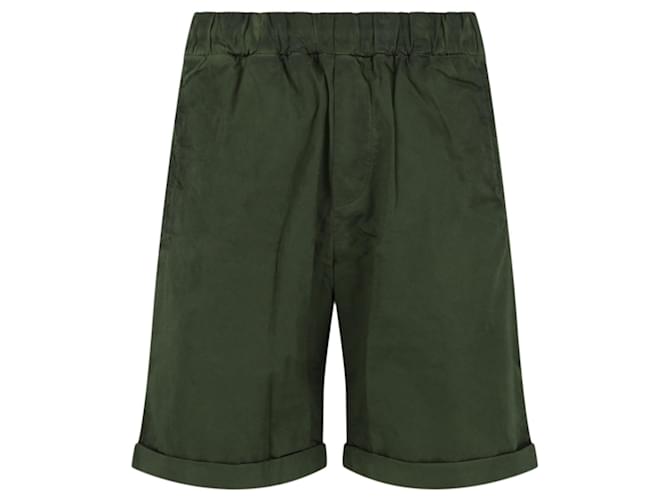 Bottega Veneta Cuffed Shorts Green Cotton  ref.779986