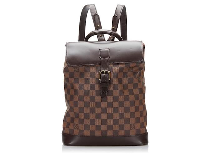 Louis Vuitton Damier Ebene Soho Backpack Brown ref.780107 - Joli