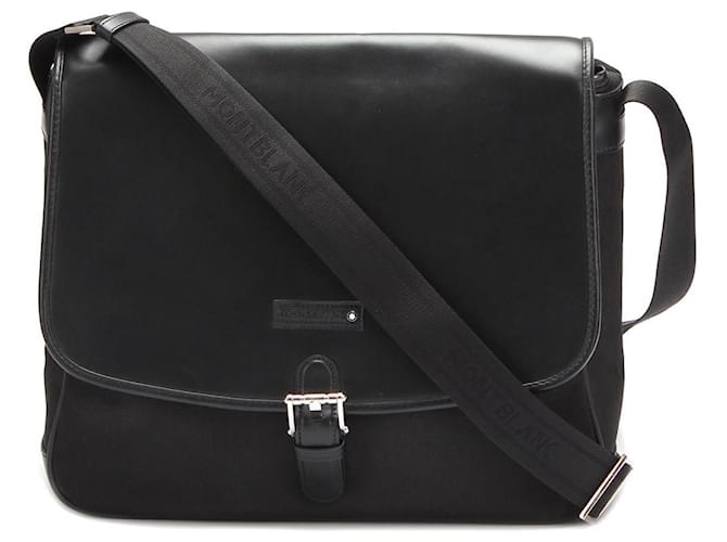 Montblanc Canvas Messenger Bag Black Cloth  ref.780135