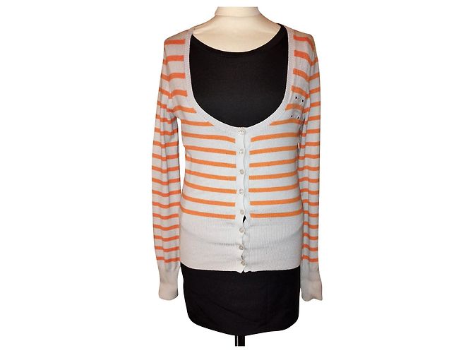 Jean Paul Gaultier GAULTIER JEAN PAUL WESTE PULLOVER BAYADERE TS OR 34/38 Beige