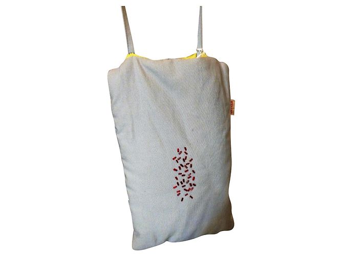 KENZO BORSA CUSCINO / CUSCINO DA VIAGGIO / LINEA LINGERIE CABOCHON GRIGIO CHIARO