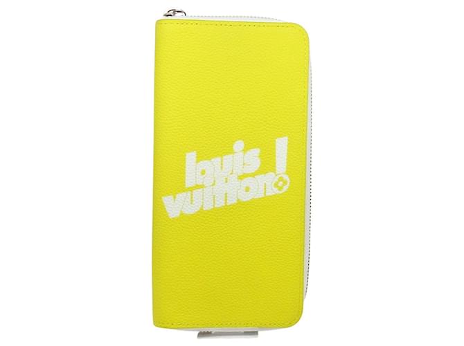 Carteira Louis Vuitton Zippy Vertical Amarelo Couro  ref.780278