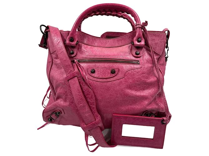 Balenciaga Pink Lambskin Town Leather  ref.780792