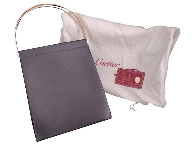Borsa a mano Cartier Trinity in pelle nera Nero