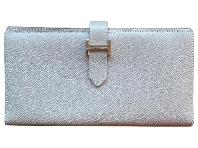 Béarn Cartera Hermès Bearn Gris de Cuero