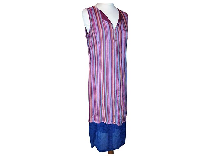 ABITO ANTIK BATIK ABITO FOLK BAYADERE E BAROCCO S 38/40 Multicolore