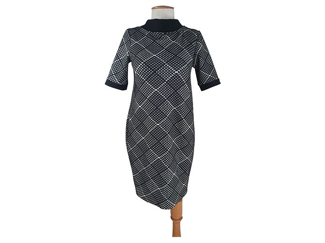 Autre Marque Renaissance Kleid Schwarz Weiß