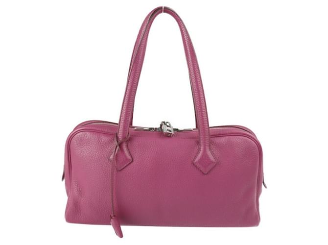 Hermès Victoria Pink Leather  ref.781453