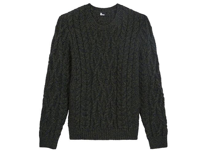 The Kooples Wollpullover Rundhals blau grün