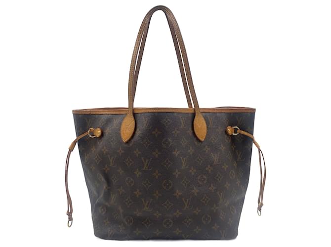 Monogram Coated Canvas Louis Vuitton Neverfull Brown Cloth  ref.781854