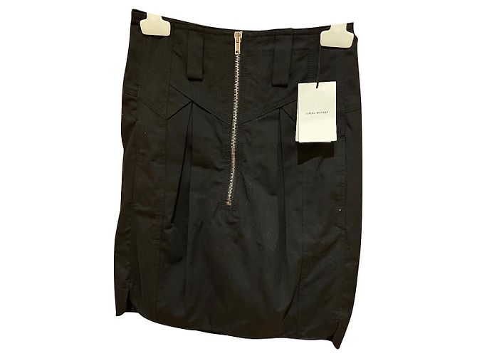 Falda Isabel Marant de algodón negra Negro