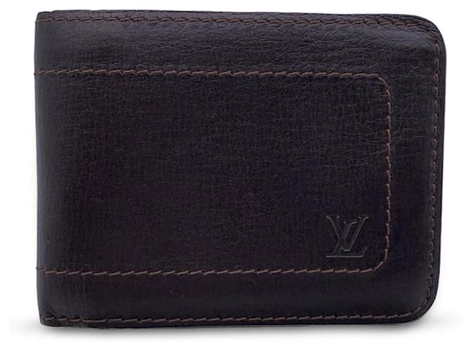 Louis Vuitton Cartera plegable para hombre Utah de cuero marrón