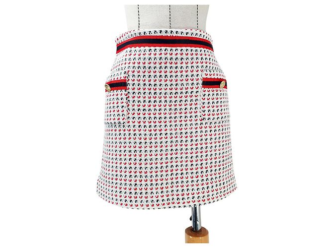 Jupe midi en tweed Maje Multicolore