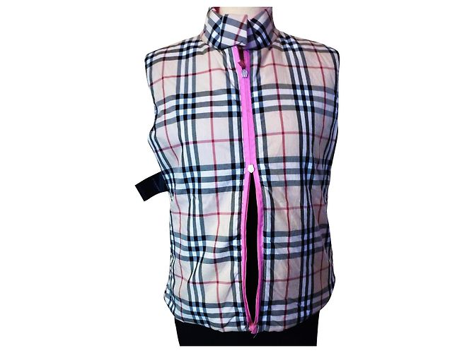 BURBERRY GIACCA ZIP foderata LIGHT TRENDY T 38/42 Rosa