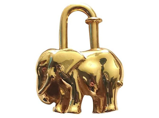 Hermès Éléphant Cadena GHW Bijouterie dorée 