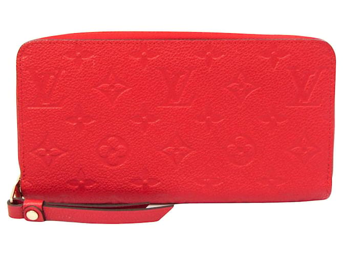 Louis Vuitton Zippy Wallet Red Cloth ref.782484 - Joli Closet