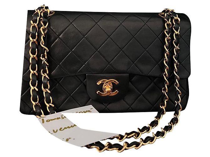 Timeless Patta foderata Chanel Vinatage Nero Gold hardware 