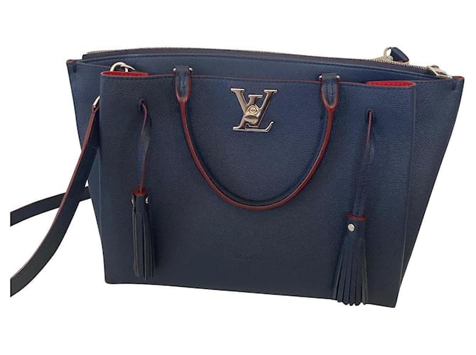 Louis Vuitton lockmeto Marineblau Leder  ref.782672