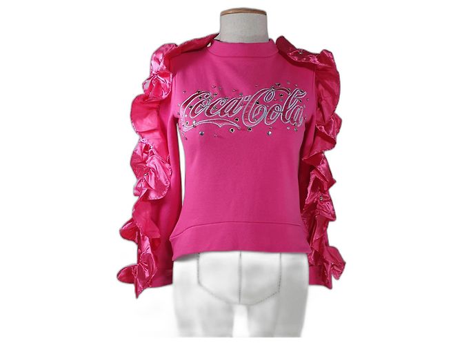 Pinko x Coca Cola Sweatshirt Rosa Baumwolle 