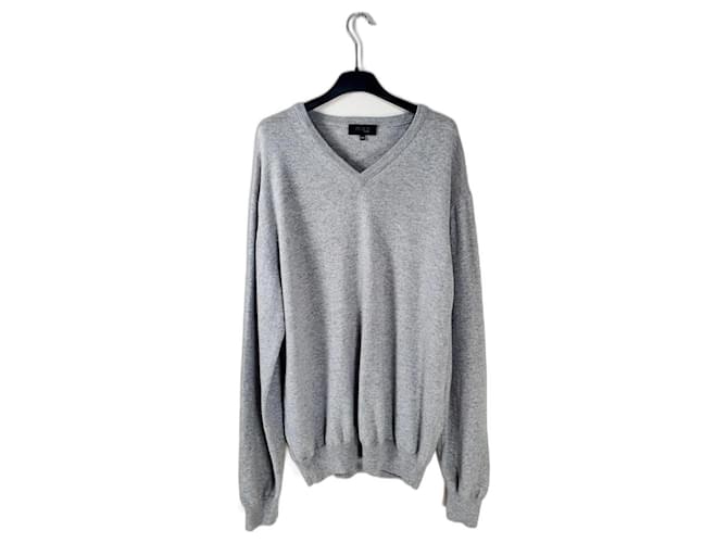 Autre Marque Tchibo Kaschmirpullover mit V Ausschnitt Grau 